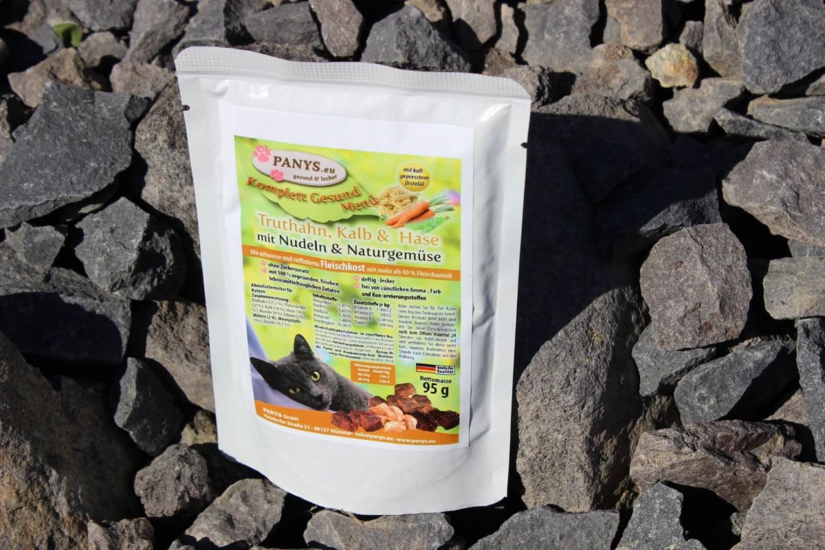 Menü aus Truthahn, Kalb, Hase, Nudeln und Naturgemüse 12 x je 95g / 295g